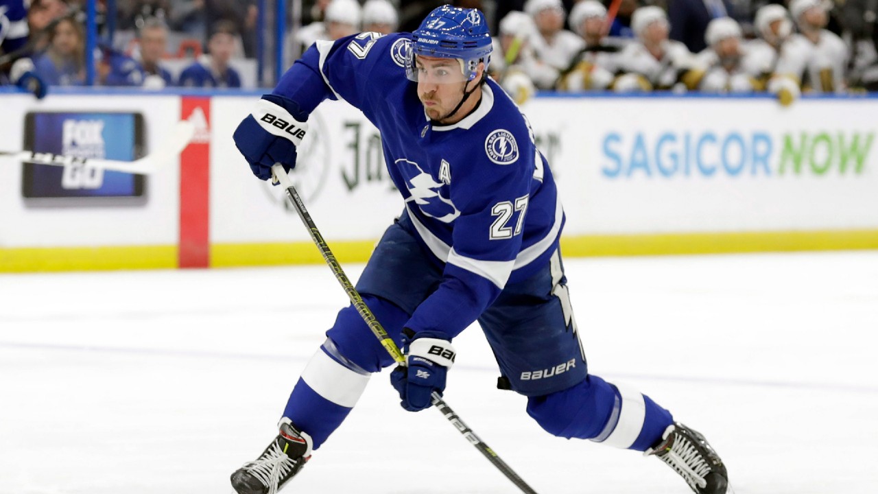 Ryan McDonagh of the Tampa Bay Lightning wears a Gasparilla themed  Fotografía de noticias - Getty Images