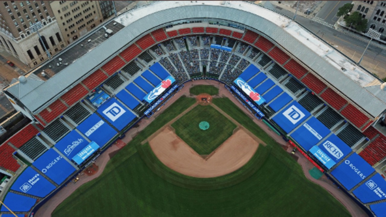 MLB Cathedrals on X: Rogers Centre today compared to last year . #BlueJays  Image via: @BlueJays  / X