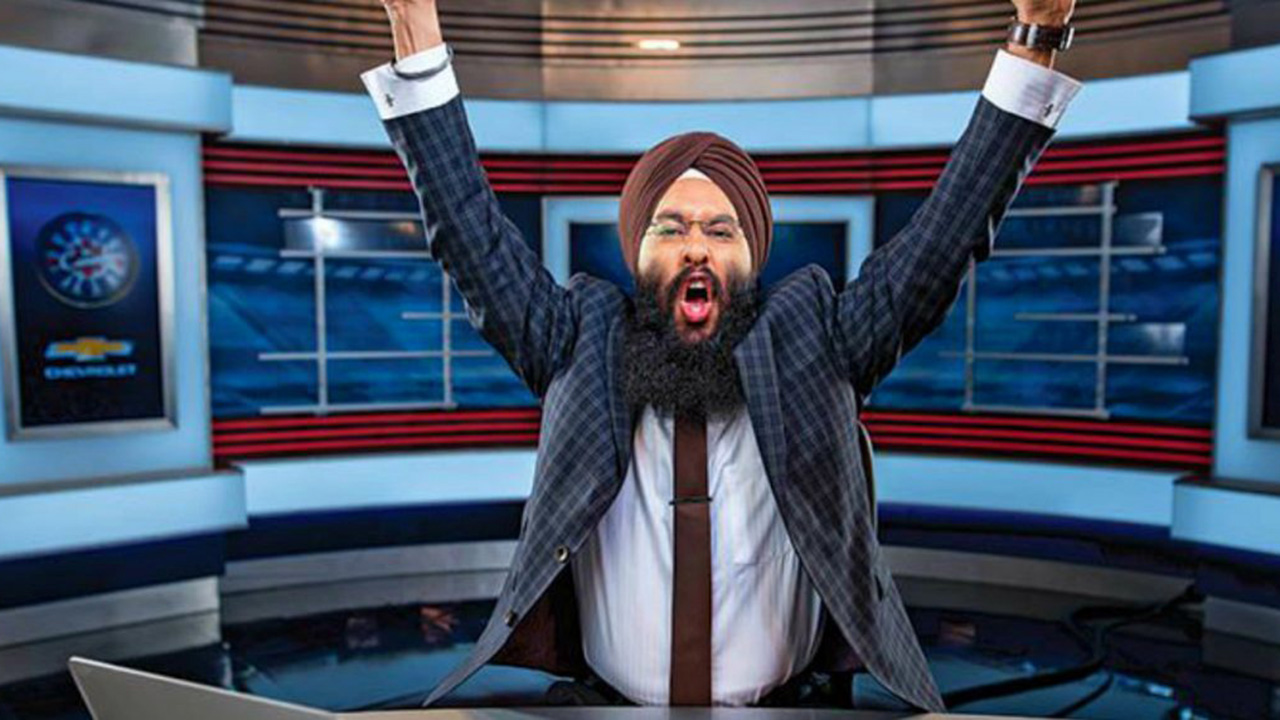 Hockey Night in Canada in Punjabi commentator Harnarayan Singh. (Macleans/Twitter)