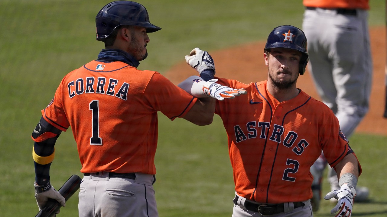 Correa homers twice, Astros offence explodes in Game 1 win over Athletics