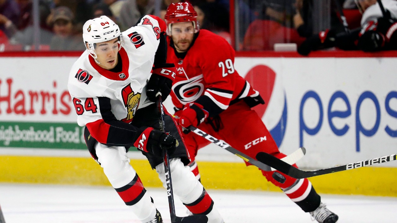 Ottawa Senators forward J.C. Beaudin (64) has re-signed with the team. (Karl B DeBlaker/AP)