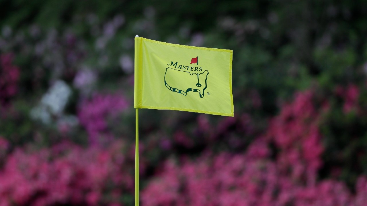 The flag on the 13th hole blows in the wind during the first round for the Masters golf tournament Thursday, April 11, 2019, in Augusta, Ga. (David J. Phillip/AP)