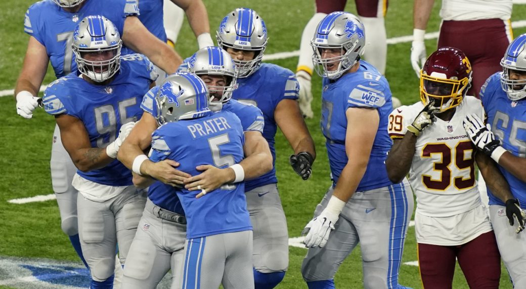 Prater's 59-yard field goal lifts Lions to win over Washington