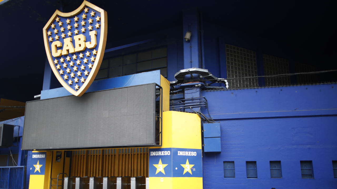 The ticket booths of La Bombomera, Boca Junior's stadium, in Buenos Aires, Argentina, Wednesday, Nov. 25, 2020. (Natacha Pisarenko/AP)