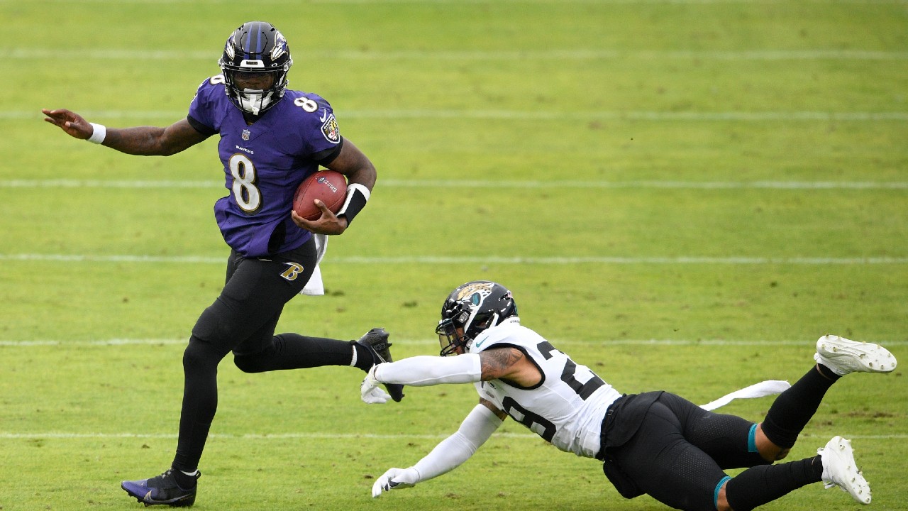 Lamar Jackson leads Baltimore Ravens to rout of Jacksonville Jaguars