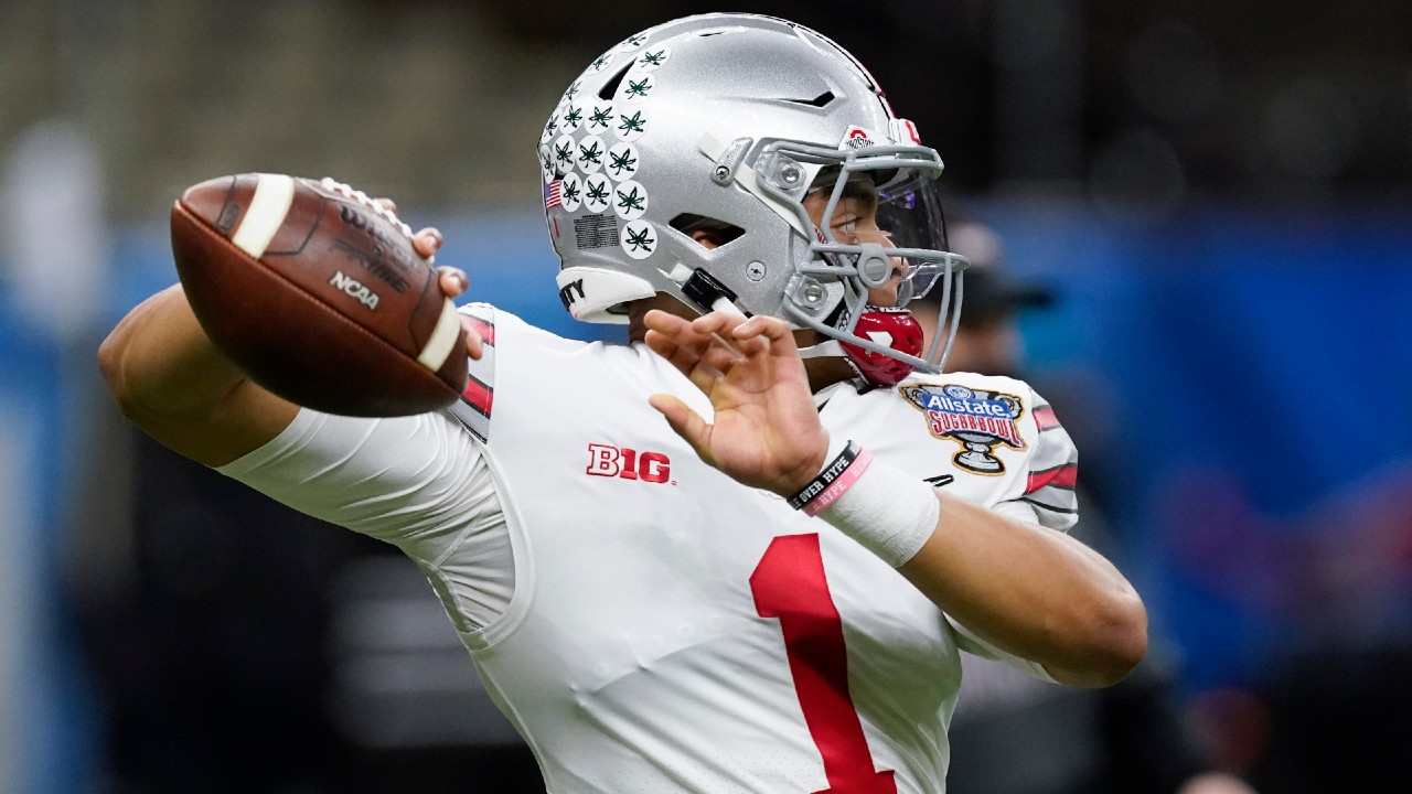 Ohio State football  Justin Fields great so far at protecting the