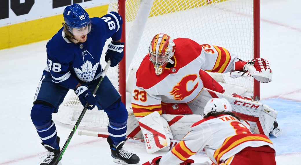 David Rittich makes 34 saves as Flames blank Maple