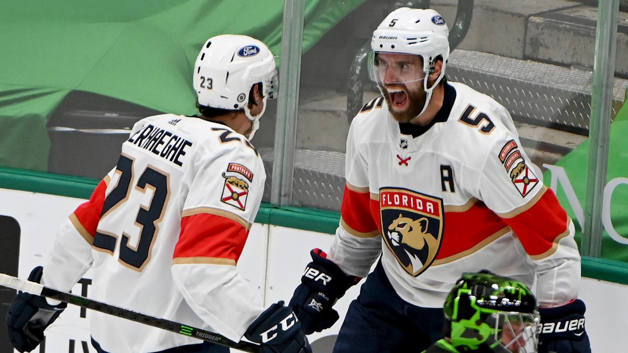 Carter Verhaeghe gets a hat trick as Panthers win in Dallas