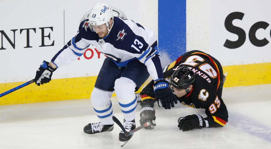 Jets Beat Flames To Extend Win Streak, Tie Maple Leafs Atop Division