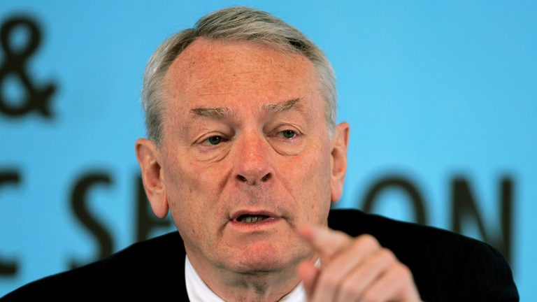 IOC member Dick Pound  gestures during a press briefing at the 119th Session of the International Olympic Committee (IOC) (Andres Leighton/AP, File)