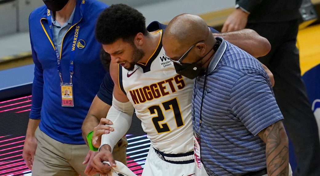 Nuggets' Jamal Murray To Undergo MRI After Knee Injury Against Warriors