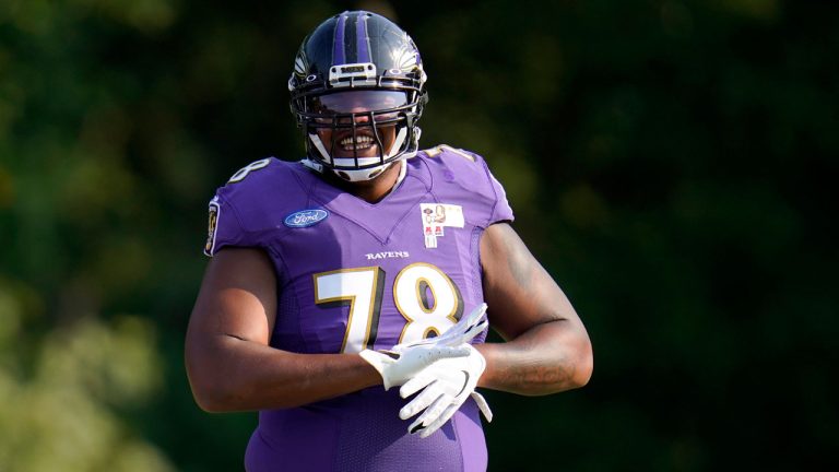 Baltimore Ravens offensive tackle Orlando Brown Jr. (Julio Cortez/AP)