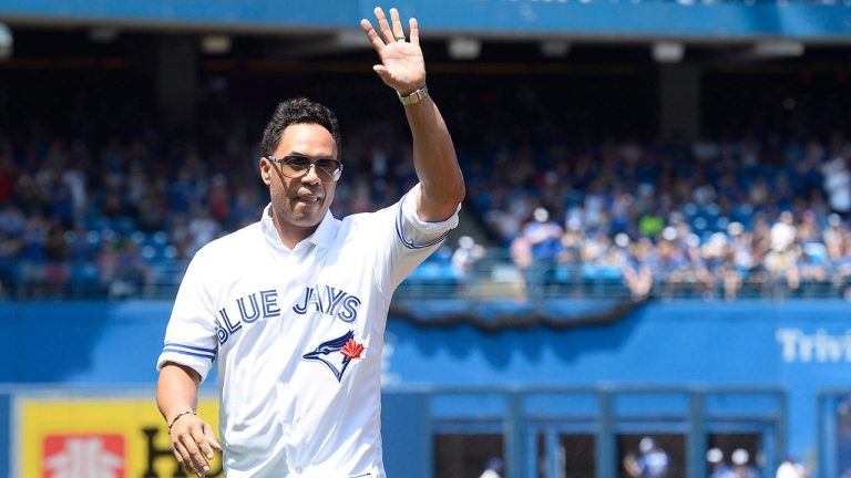 Former Blue Jays  second baseman Roberto Alomar in Toronto on Sunday, May 29, 2016. (Nathan Denette/CP)