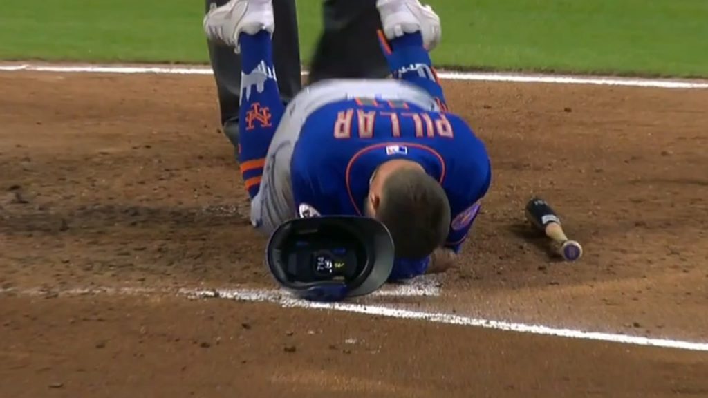 Kevin Pillar: New York Mets player suffers nasal fractures after getting  hit in the face by a 94 mph fastball