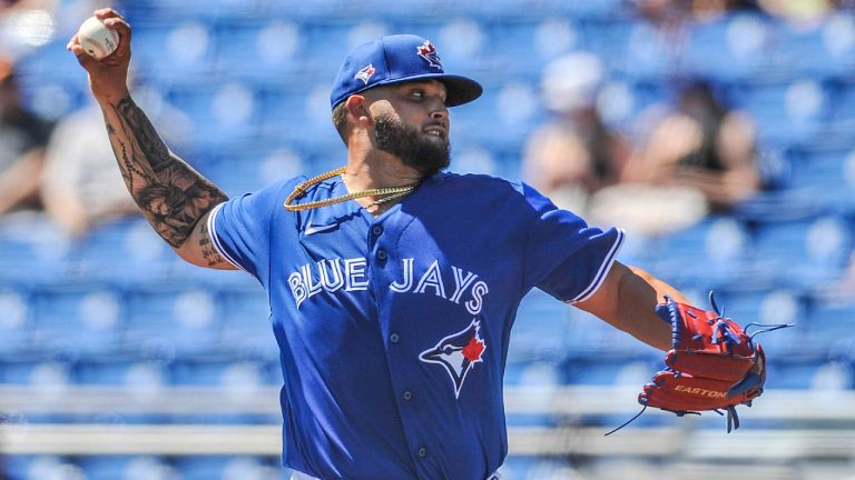 Toronto Blue Jays top prospect Alek Manoah is dominating at triple-A and could be up with the big club later this season. (Steve Nesius/CP)