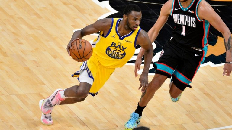 Golden State Warriors forward Andrew Wiggins (22). (Brandon Dill/AP)