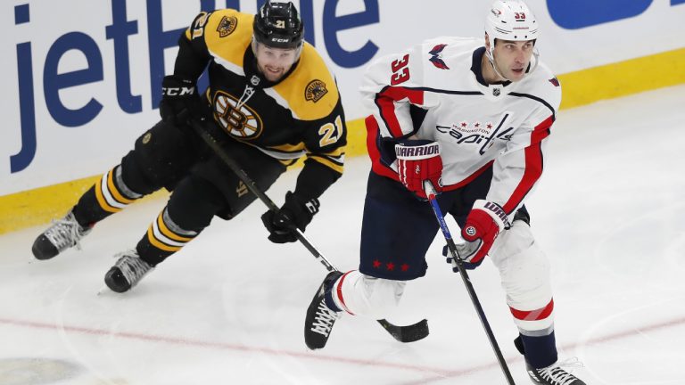 Zdeno Chara during his time with the Capitals. (Michael Dwyer/AP)