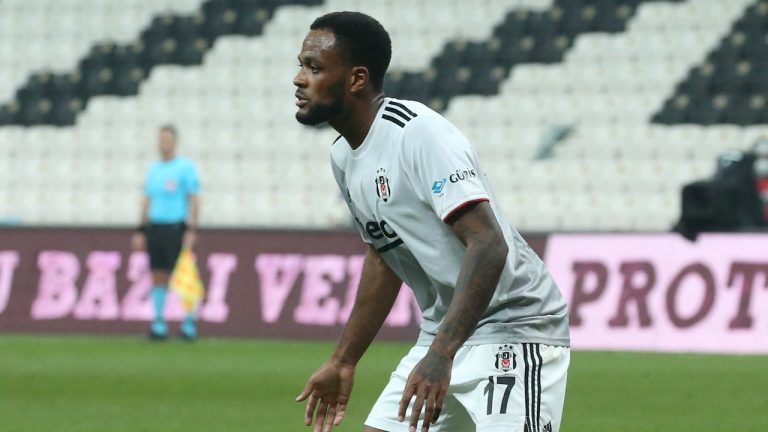 Cyle Larin during Besiktas - Konyaspor Turkish Super League Game at Vodafone Park in Istanbul, Turkey, February, 7, 2021. (Tolga Adanali/Depo Photos/ABACAPRESS.COM)