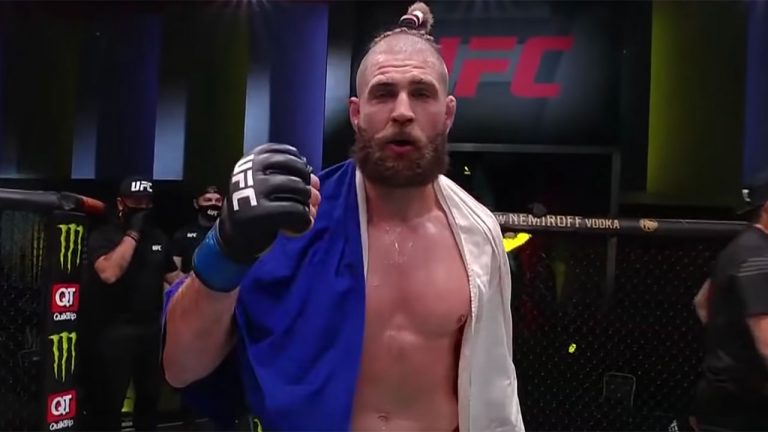 UFC light-heavyweight Jiri Prochazka after his knockout win over Dominick Reyes. (YouTube/UFC)