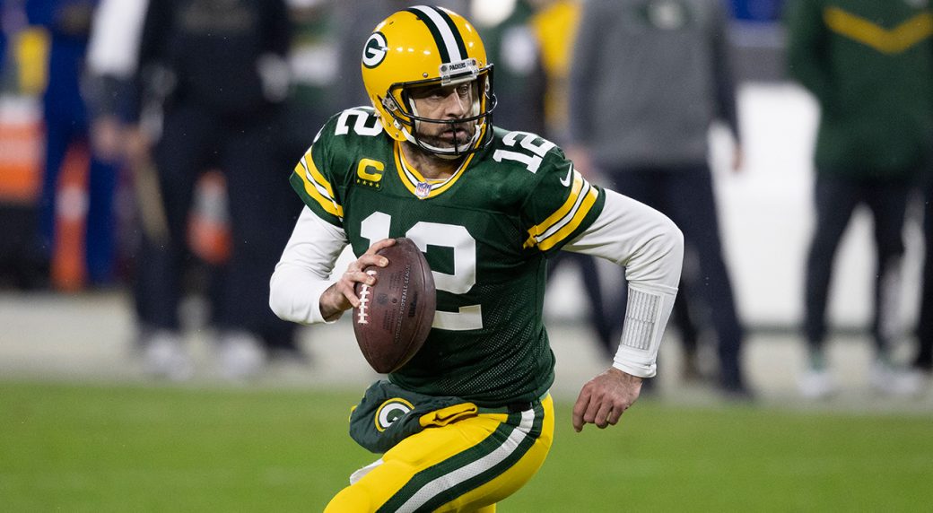 Aaron Rodgers Green Bay Packers Majestic Threads Player Name