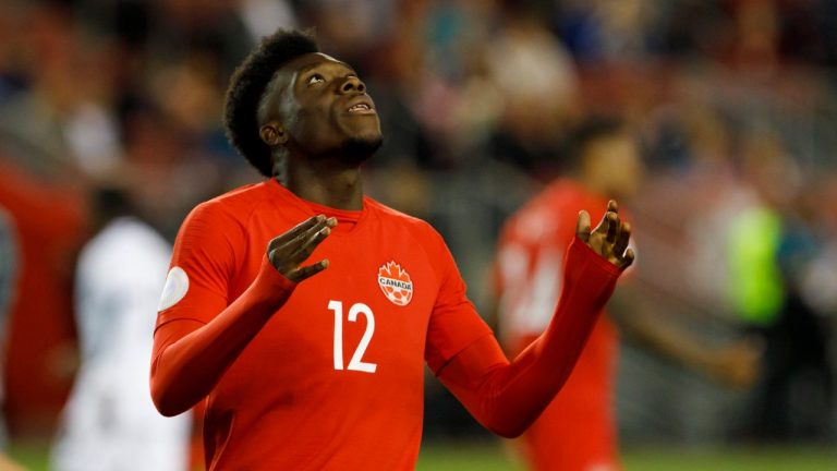 Canada midfielder Alphonso Davies. (Cole Burston/CP)