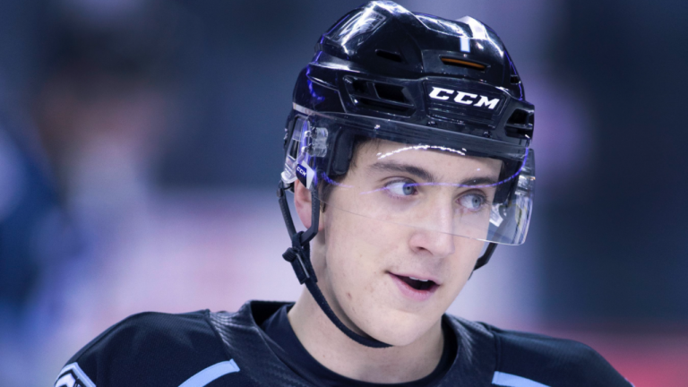 WHL (Western Hockey League) profile photo on Winnipeg Ice player Carson Lambos during a game against the Calgary Hitmen in Calgary, Ab. on Wed., Jan. 29, 2020. (Larry MacDougal / CP)