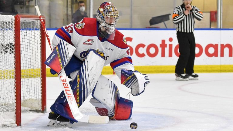 Sebastian Cossa of the Edmonton Oil Kings. (Andy Devlin/Edmonton Oil Kings)