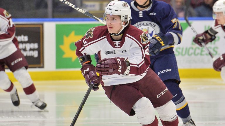 Mason McTavish of the Peterborough Petes. (Terry Wilson / OHL Images)