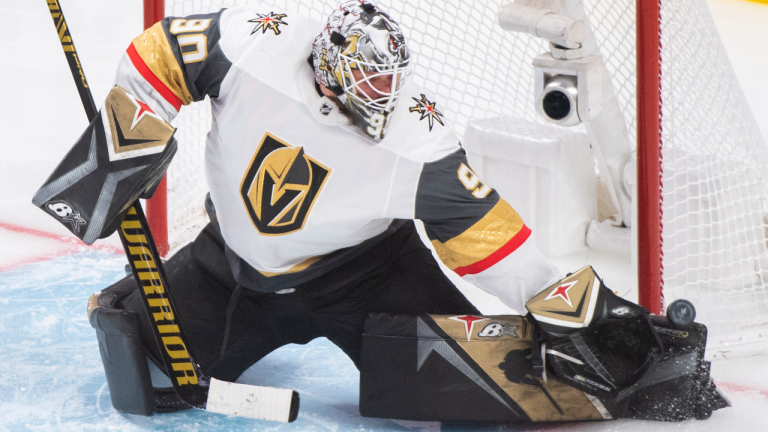 Vegas Golden Knights goaltender Robin Lehner. (Graham Hughes/CP)