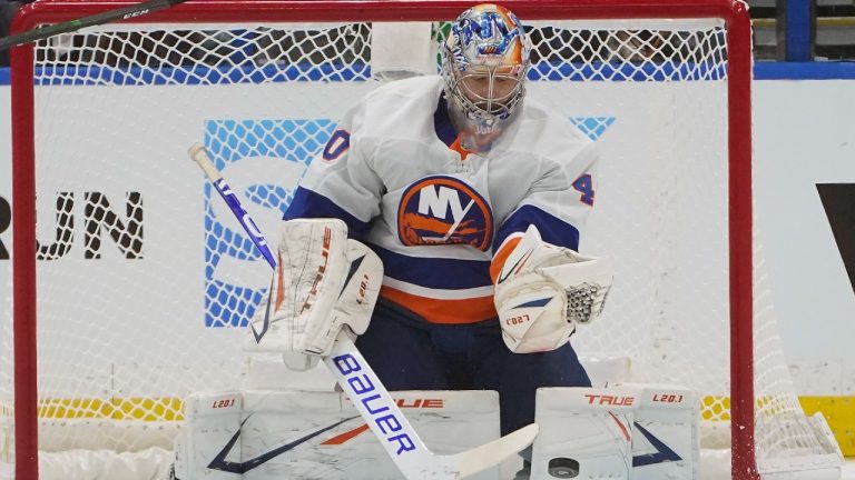 New York Islanders goaltender Semyon Varlamov (40). (Chris O'Meara/AP)