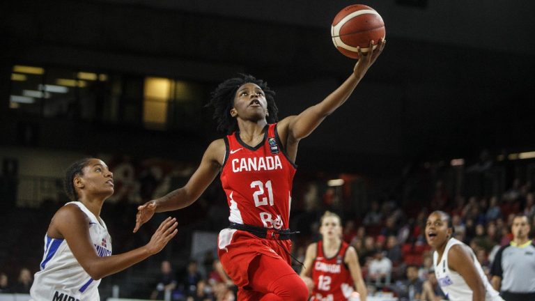 Canada's Shaina Pellington (21). (Jason Franson/CP)