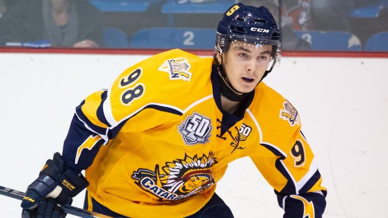 Xavier Bourgault of Shawinigan Cataractes. (Ghyslain Bergeron/CP)