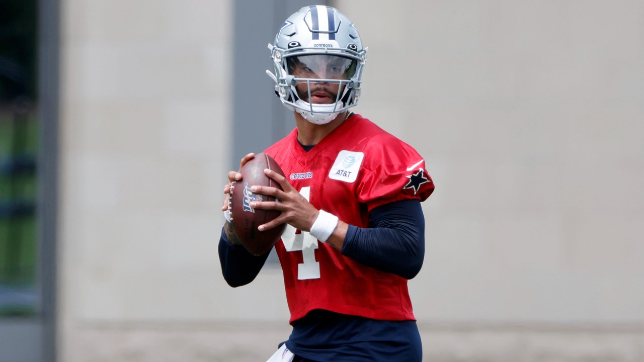 Photos: Dak Prescott connects with new QB Andy Dalton, and more on Day 2 of  Cowboys training camp