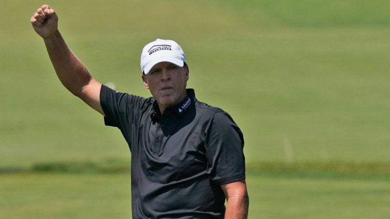 Steve Stricker, seen here during the second round of the PGA Championship on the Ocean Course Friday, May 21, 2021, in Kiawah Island, S.C. (AP/file) 