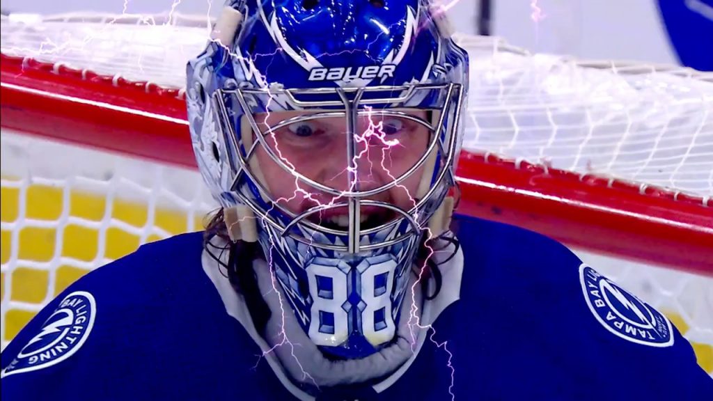 Tampa Bay Lightning G Andrei Vasilevskiy Smashes Stick In Utter Frustration  (Video)