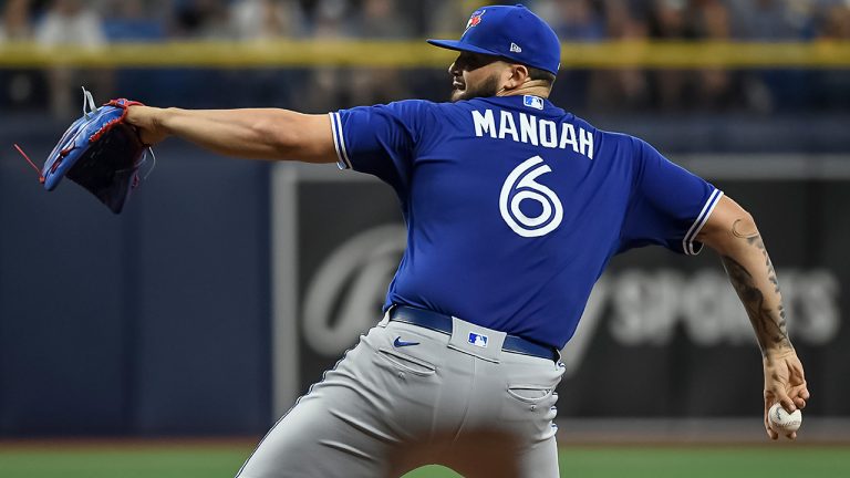 Toronto Blue Jays starter Alek Manoah. (Steve Nesius/AP)