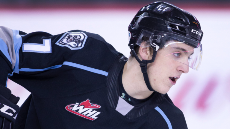 WHL (Western Hockey League) profile photo on Winnipeg Ice player Carson Lambos during a game against the Calgary Hitmen in Calgary, Ab. on Wed., Jan. 29, 2020. (Larry MacDougal / CP)