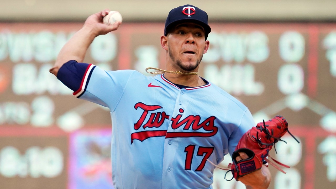 ANAHEIM, CA - APRIL 08: Toronto Blue Jays pitcher Jose Berrios (17