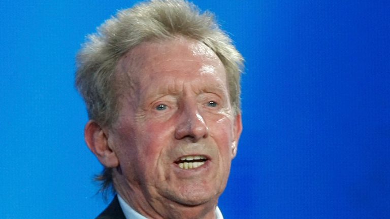 Denis Law during the UEFA Champions League draw in Monaco. (Claude Paris/AP)