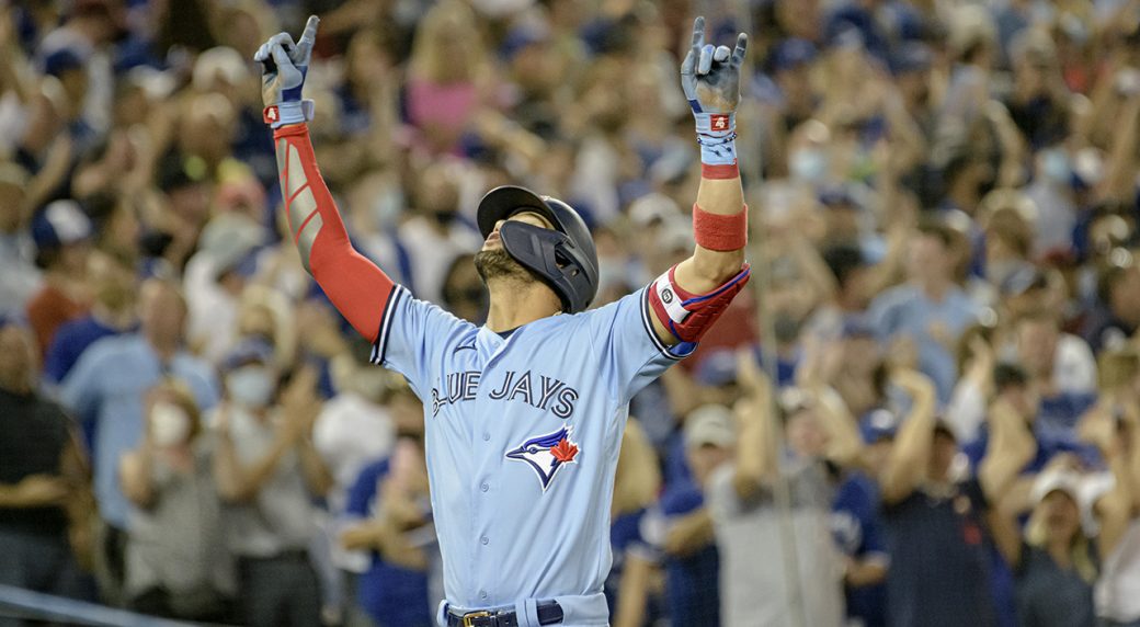 After seven innings off to 'relax the mind,' Blue Jays' Randal Grichuk  delivers a long double and earns a hero's welcome - The Athletic