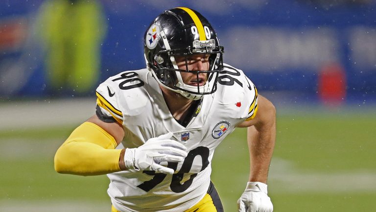 Pittsburgh Steelers outside linebacker T.J. Watt (90). (Jeffrey T. Barnes/AP)