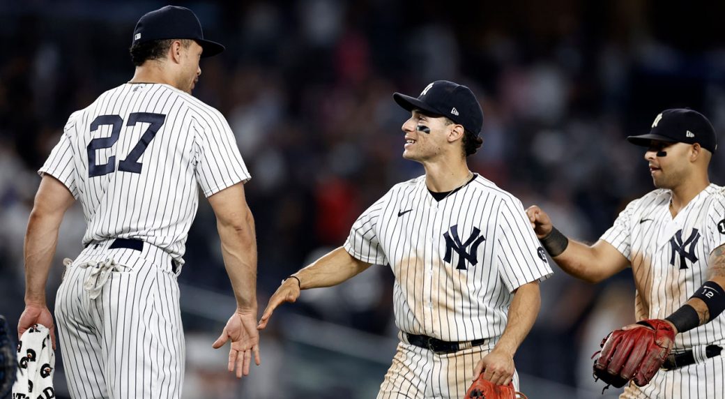 Heaney, Rizzo, Velazquez help streaking Yankees sweep Red Sox