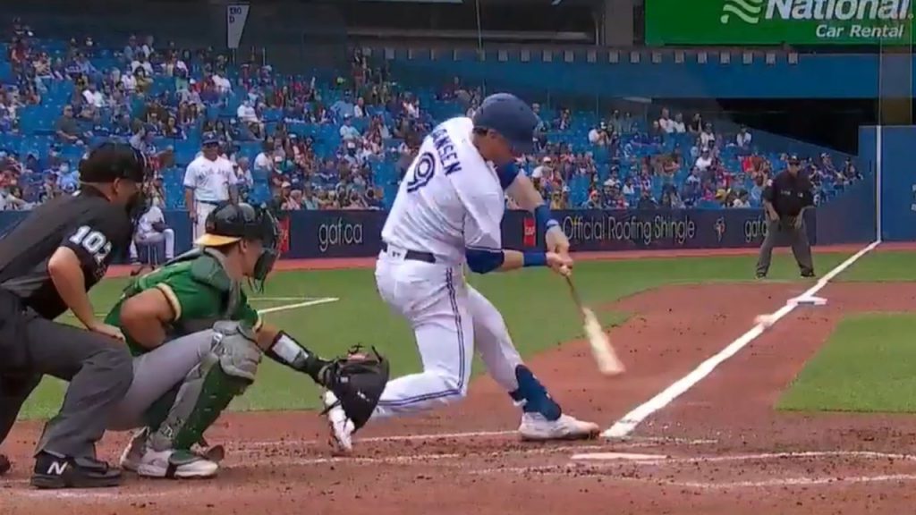 Watch: Danny Jansen speaks mystical words to George Springer's bat