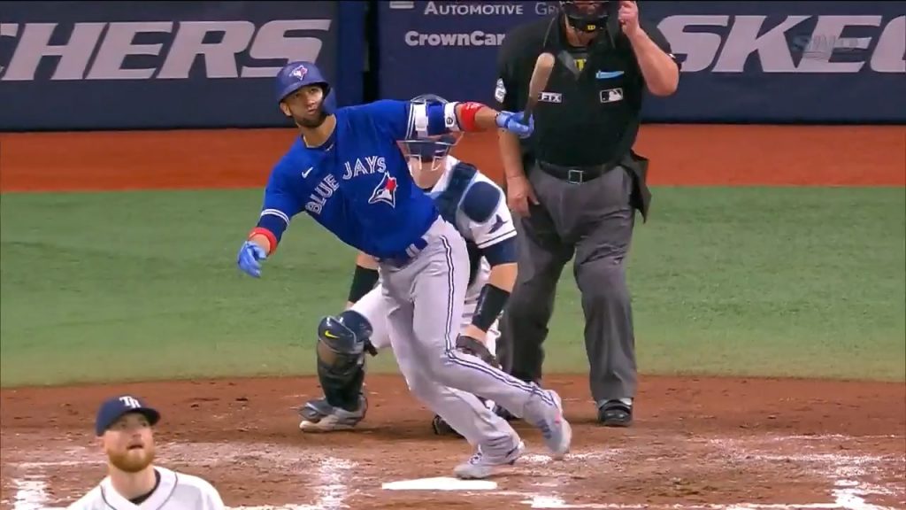 July 1, 2022, Toronto, ON, Canada: Toronto Blue Jays' Lourdes Gurriel Jr  has the home run jacket put on him by Vladimir Guerrero Jr after hitting a  solo home run in off