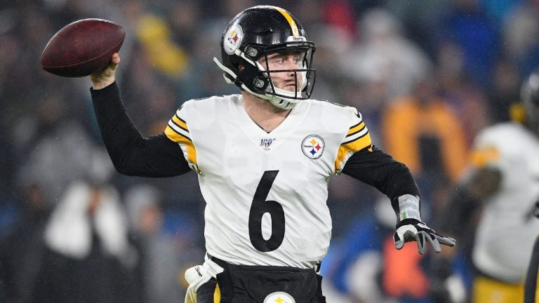 Pittsburgh Steelers quarterback Devlin Hodges looks to pass against the Baltimore Ravens during the first half of an NFL football game, Sunday, Dec. 29, 2019, in Baltimore (Nick Wass/AP).