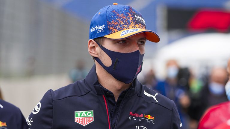 Red Bull driver Max Verstappen of the Netherlands arrives ahead of Sunday's Formula One Dutch Grand Prix at the Zandvoort racetrack, Netherlands, Thursday, Sept. 2, 2021. (Francisco Seco/AP)