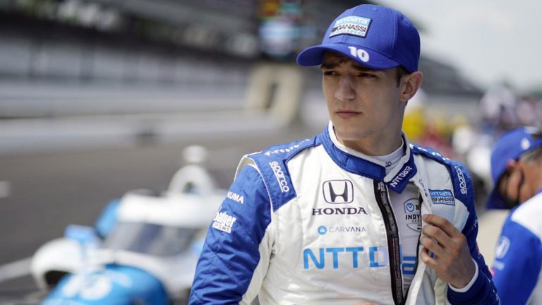 Alex Palou, of Spain, waits to drive during practice for the Indianapolis 500 auto race at Indianapolis Motor Speedway in Indianapolis. (Darron Cummings/AP)