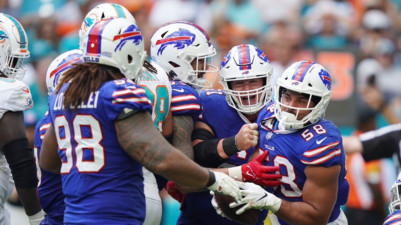 Bills knock out Tua, roll past Dolphins yet again, win 35-0