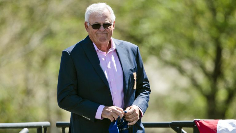 In this April 16, 2019, file photo, former Philadelphia Phillies' Bob Boone watches during a Major League Baseball news conference on Independence Mall in Philadelphia. (Matt Rourke, File/AP) 