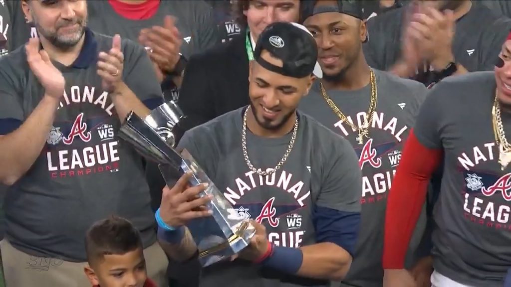 2021 Atlanta Braves NLCS Champs Eddie Rosario NLCS MVP Super Rosario Cap NWT